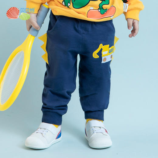 贝贝怡童装男童裤子春季儿童长裤运动裤休闲外穿束脚裤231K2465 商品图1