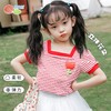 贝贝怡女童短袖立体小花T恤夏季新款中小童条纹纯棉宽松儿童上衣 商品缩略图0