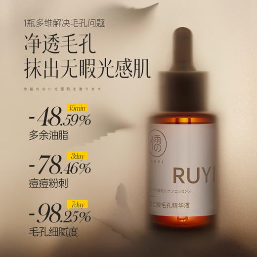 儒意杏仁酸毛孔精华液30ml 收缩毛孔 祛痘淡印 去黑头闭口粉刺 | 儒意官方商城 商品图4