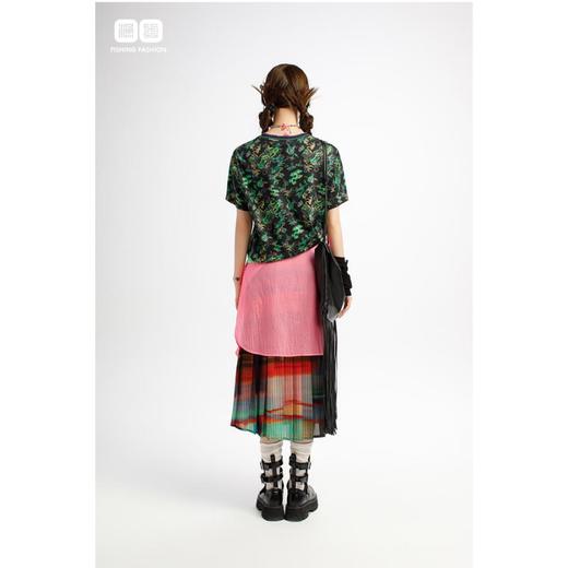 南二楼渔女装2023年夏季罗纹领短袖上衣FGHB2081 商品图1