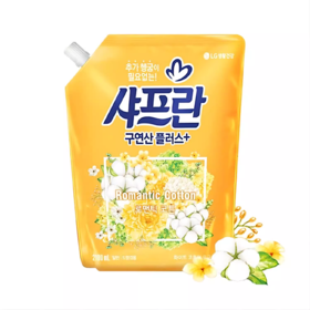 LG샤프란 코튼앤크림 유연제리필2.1L
