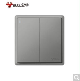 公牛 面板开关 G35 灰  二开