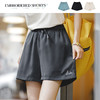 马登女装 美式休闲运动刺绣短裤百搭显瘦丝感高腰运动五分裤夏季 商品缩略图3