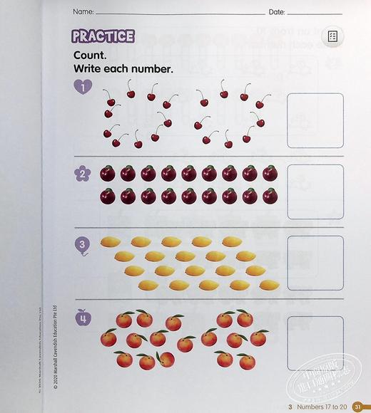 【中商原版】Math in Focus Grade K 焦点数学 预备级K 下册套装 学生书+课外练习作业本 英文原版 美国HMH教材小学新加坡数学 商品图4