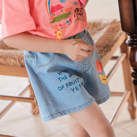 贝贝怡童装女童轻薄软牛仔短裤夏季女孩高腰裤子女宝宝宽松裤洋气 商品图3