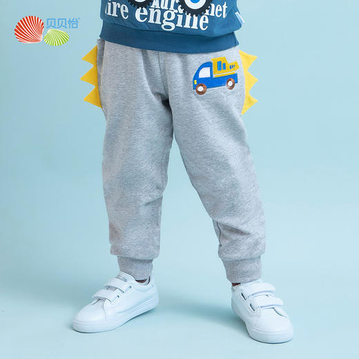 贝贝怡童装男童裤子春季儿童长裤运动裤休闲外穿束脚裤231K2465 商品图2