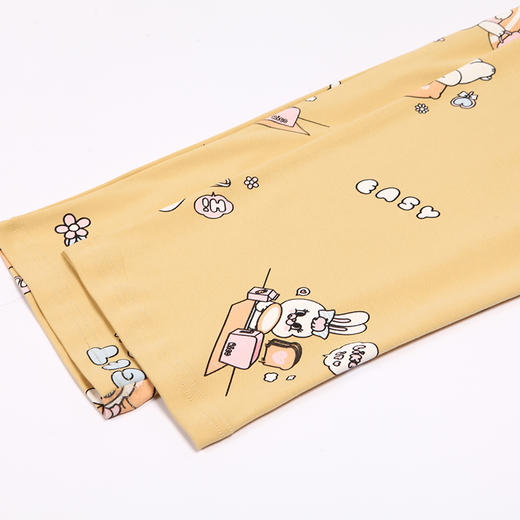 都市丽人生活家居女士睡衣单面无尘棉棉质薄款长袖长裤类家居服套装LH32L1 商品图7