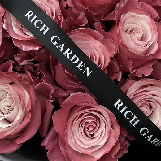 生日情人节高端奢华花礼定制厄瓜多尔红豆沙玫瑰花束鲜花全国速递 商品图5