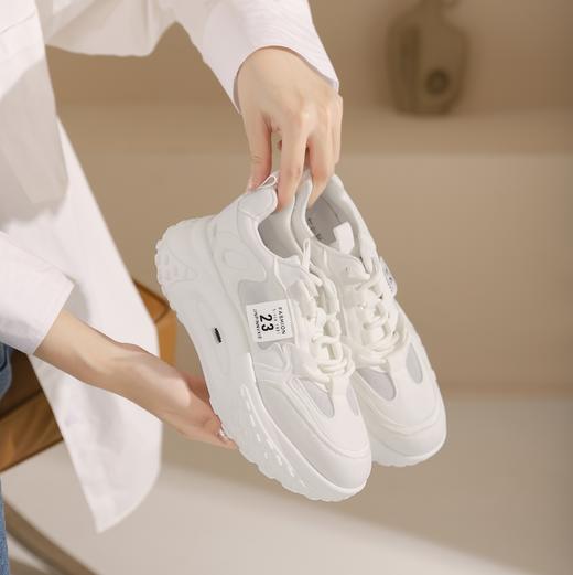 西村名物2023年秋季新款厚底老爹鞋透气薄款休闲运动鞋女X23CM34491 商品图1