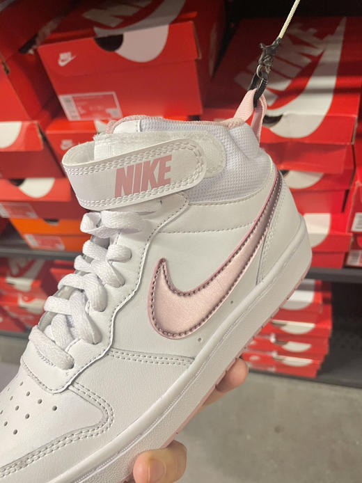 Nike 耐克大童款空军一号女鞋 白色粉勾 只有4Y/4.5Y，相当于36/36.5码 商品图3