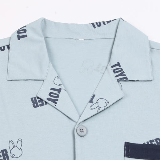 都市丽人都市锋尚生活家居男士睡衣26支CVC单面棉质薄款长袖长裤类家居服套装FH31H5 商品图4