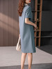 YX【定制25天】设计感小香风直筒连衣裙女2024夏季新款法式小个子显瘦中长裙 商品缩略图4