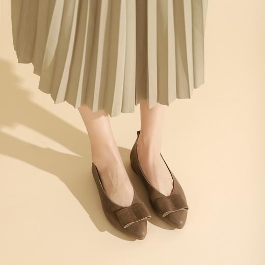 西村名物2023年秋季新款休闲百搭舒适时尚简约平底通勤单鞋X23CE33691 商品图5