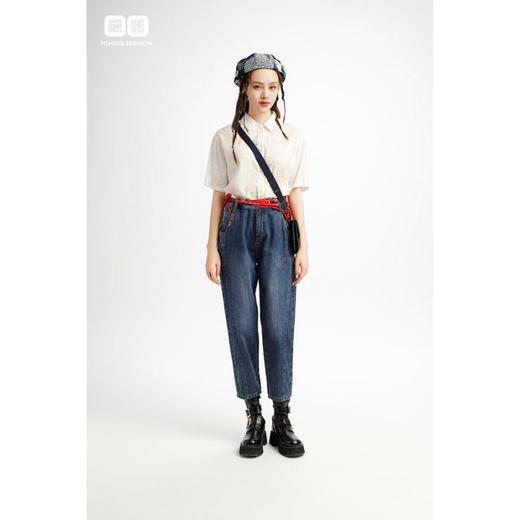 南二楼渔女装2023年夏季中腰牛仔裤FGHB6025 商品图0