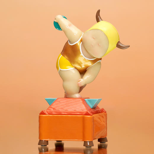 稀奇艺术《金牛座》十二星座掷铁饼形象可爱家居饰品小摆件礼物 商品图0