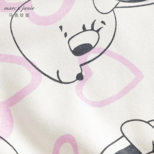 马克珍妮秋装新款 女童兔子满印polo领运动卫衣 儿童上衣231596 商品图5