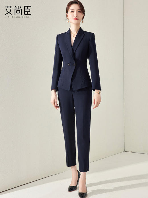 艾尚臣西装套装女秋季时尚气质酒店经理高端正装女西服外套职业装 商品图1