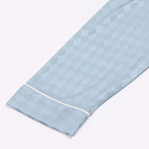 都市丽人都市锋尚好睡好眠男士睡衣色丁提花丝质薄款长袖长裤类家居服套装FH31H6 商品图5