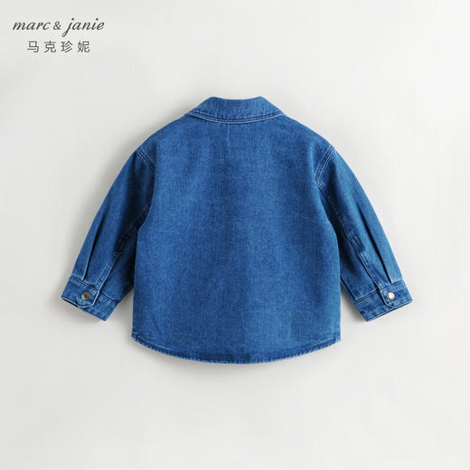 马克珍妮秋装新款 男童趣味图案纯棉柔软牛仔衬衫 儿童衬衣231393 商品图1