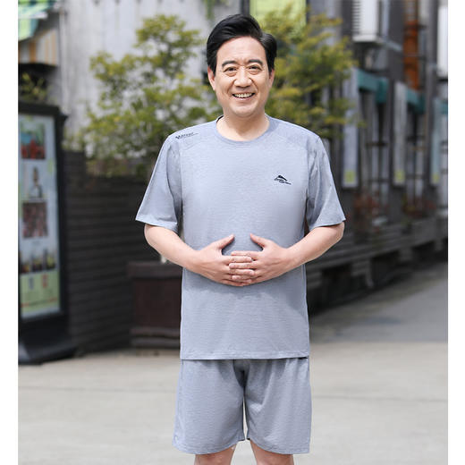 【GZ】无忧购夏季T恤短裤中老年男装父亲运动套装5299（截单后7天发货)25年清仓捡漏 商品图3
