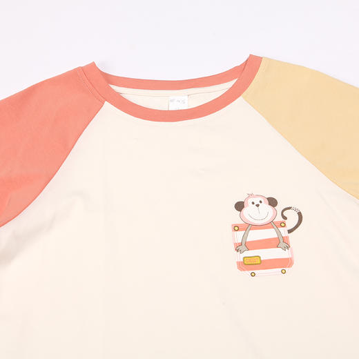 都市丽人眯雅佳26支棉质单面童装棉质薄款长袖长裤类家居服套装JH32A9 商品图4