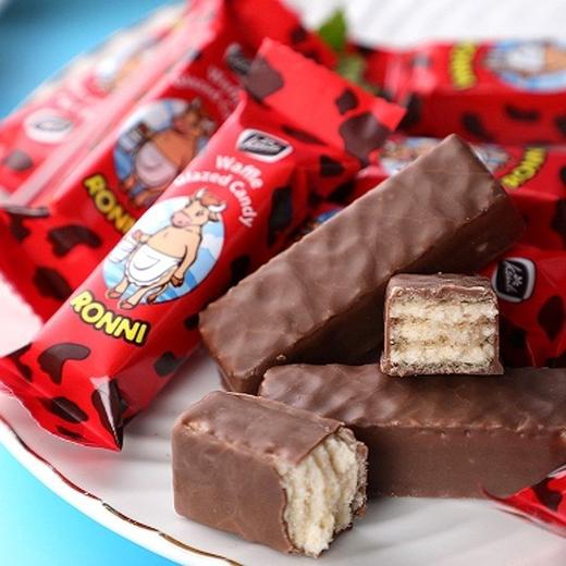 【中欧班列精选】俄罗斯威化糖果 原装进口 KONTI红罗尼巧克力味威化糖果500g/袋 商品图0
