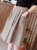 YX【定制7天】FSW半身裙女中长款2024秋季新款韩版显瘦高腰大摆a字裙卡其色 商品缩略图2