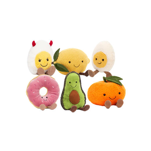Jellycat 趣味小柑橘/甜甜圈 /水煮蛋/牛油果/柠檬/魔鬼蛋 商品图0