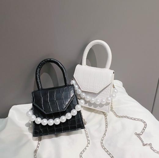 【服饰鞋包】时尚珍珠手提斜挎链条mini小包包 商品图1