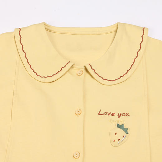 都市丽人快乐妈咪女士睡衣26支棉质单面女士棉质薄款长袖长裤类家居服套装LH3CA6 商品图4