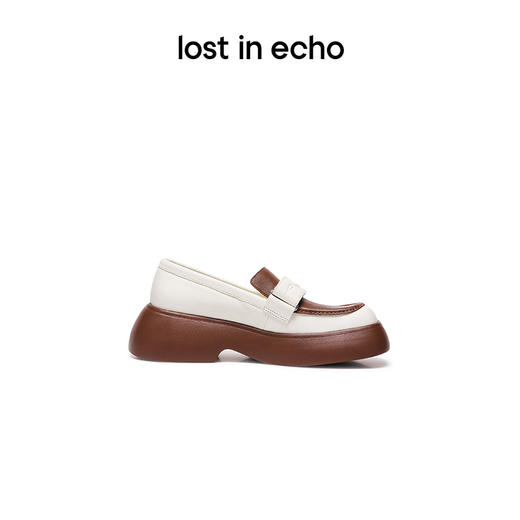 [捡漏价]lost in echo设计师品牌百搭时尚魔术贴圆头厚底增高浅口乐福鞋女 商品图1