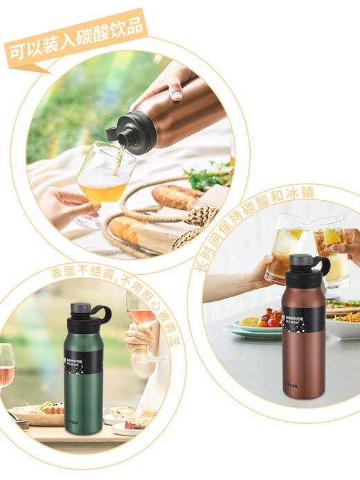 TIGER/虎牌 小钢炮不锈钢保冷杯MTA-T120户外露营大容量水杯1200ml 商品图1