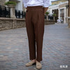 Vitale Barberis Canonico Supersonic 棕色强捻抗皱初剪羊毛意式工艺裤装 商品缩略图0