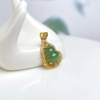 S925碧玉吊坠-金边葫芦 商品缩略图0