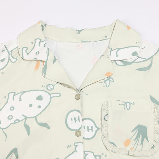 都市丽人女士牛奶丝拉架薄款长袖长裤类家居服套装LH31E6 商品图4