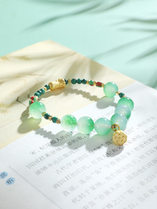 古风手链【象征平安 吉祥祝愿】御猫说 故宫手链手串念珠系列 水晶手链十八子手串佛珠 带流苏 商品图1