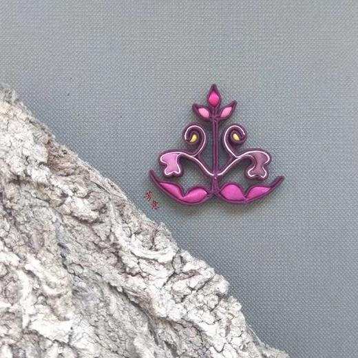 紫苏花盘扣胸针○芳意旗袍○芳意旗袍 商品图4