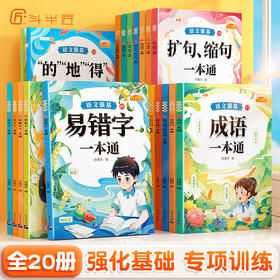 【斗半匠】小学语文强基汉字辨析词语积累句子训练基础专项训练注音版