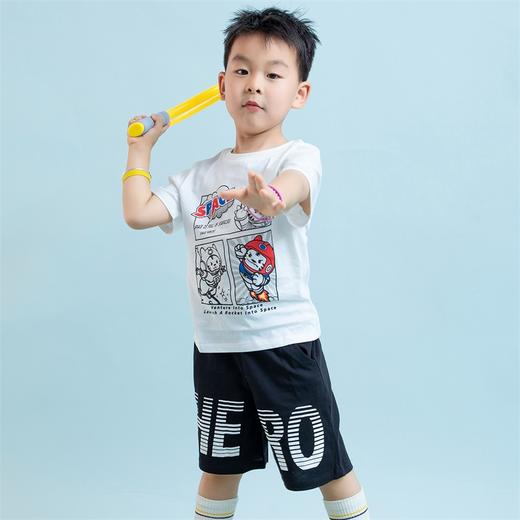 贝贝怡儿童短袖套装夏季新款男童太空探险酷帅两件套 商品图1