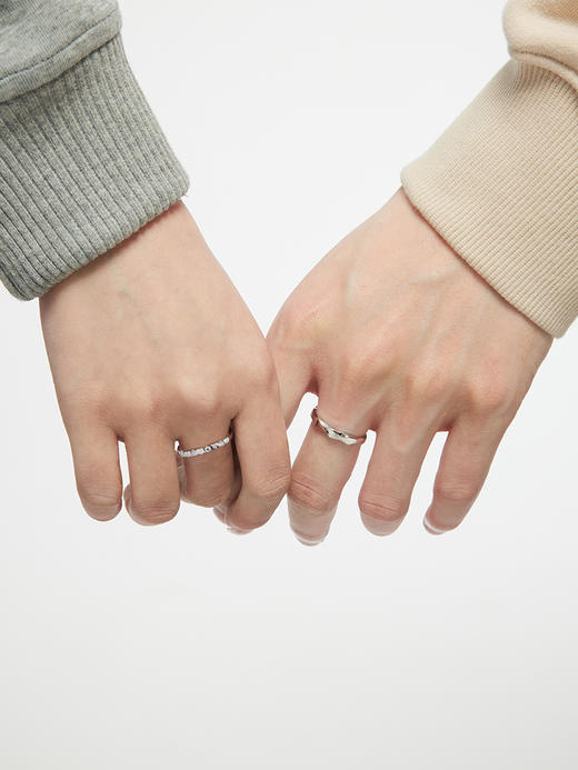 KADER卡蒂罗情侣单戒合集男女款925素圈戒指小众设计感生日礼物送女友 商品图5