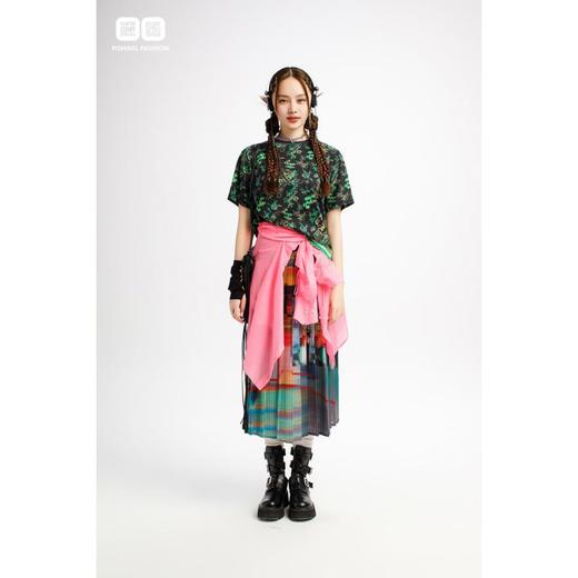 南二楼渔女装2023年夏季罗纹领短袖上衣FGHB2081 商品图0