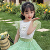 贝贝怡夏季儿童女宝宝夏装衣服时尚轻薄女孩短袖花边T恤飞袖上衣 商品缩略图2