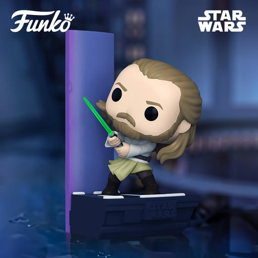 Funko POP! Deluxe Star Wars 星球大战《命运的决斗》 Qui-Gon Jinn 魁刚·金 公仔手办摆件 63196 商品图1