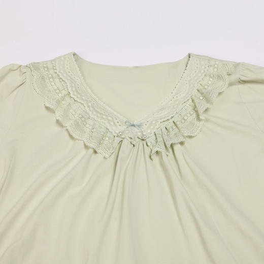 都市丽人单面无尘棉女士棉质薄款长袖长裤类家居服套装LH32M8 商品图4