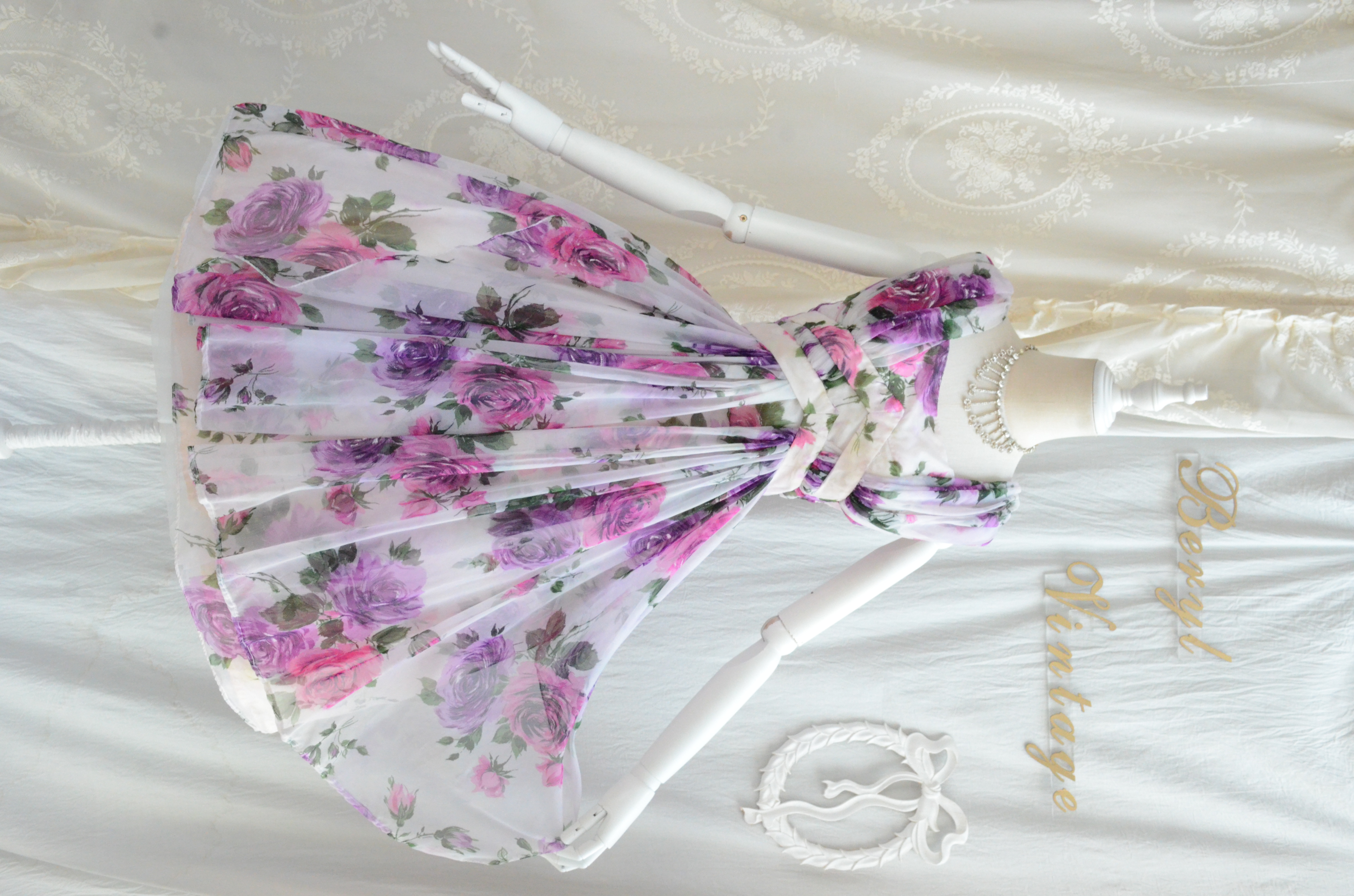 【投稿】喵娘精工@M74《Larose·拉萝丝玫瑰》vintage连衣裙