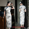 GX老上海复古国风改良新中式长款旗袍2023夏季新款女士宴会日常旗袍 商品缩略图2
