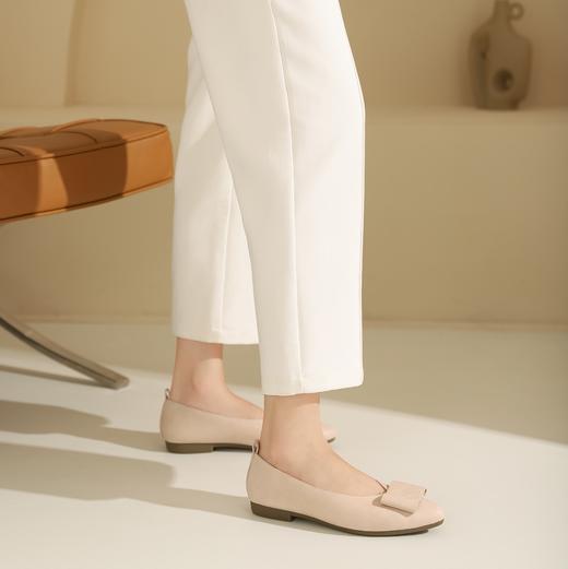 西村名物2023年秋季新款休闲百搭舒适时尚简约平底通勤单鞋X23CE33691 商品图4