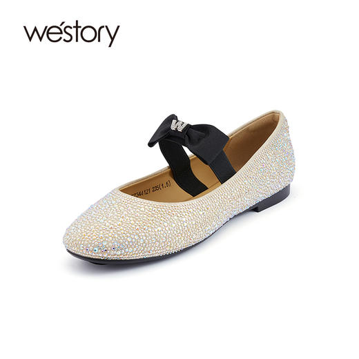 westory2023秋季新款法式优雅蝴蝶结玛丽珍百搭平底时尚单鞋S23CE73441 商品图1