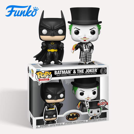 Funko POP! Heroes DC 2PK Batman&Joker 美漫 DC英雄1989蝙蝠侠&小丑限定款双人盒公仔手办摆件 58447 商品图2