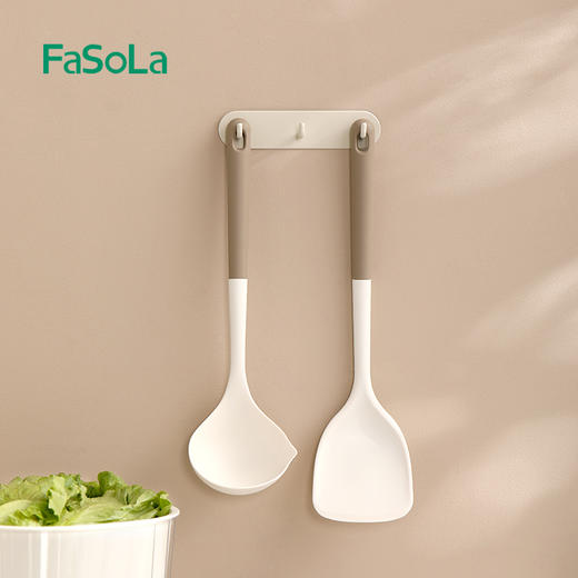 FaSoLa 静厨防烫外柔内韧尼龙硅胶不粘锅铲子汤勺 商品图5